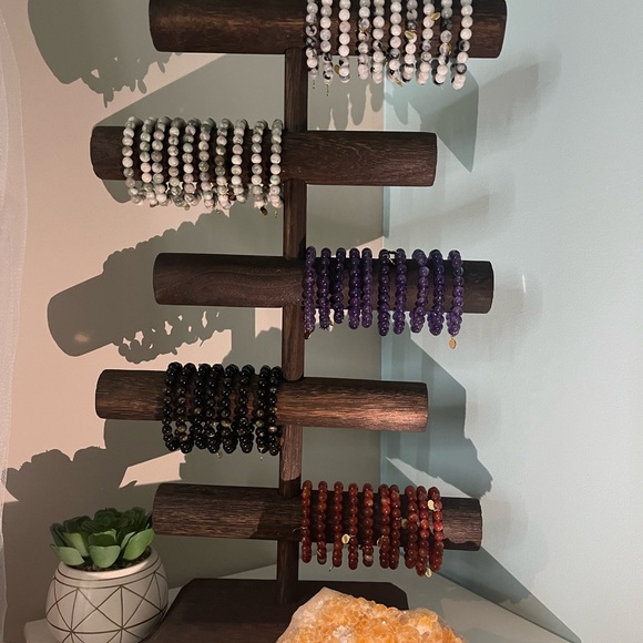 Positive Frequency Green Jade lepidolite Healing Stone Bracelet - Picture 3 of 3